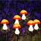 Solar Mushroom Fairy String Lights 6 LED Outdoor Garden Decor Yard Pathway Lamp